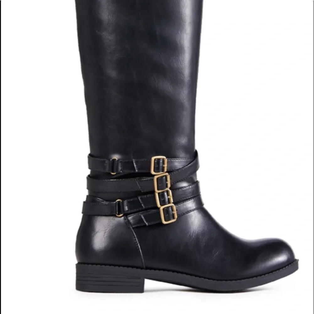 NWB Black Luxe by JustFab Over Knee Boots size 8.5
